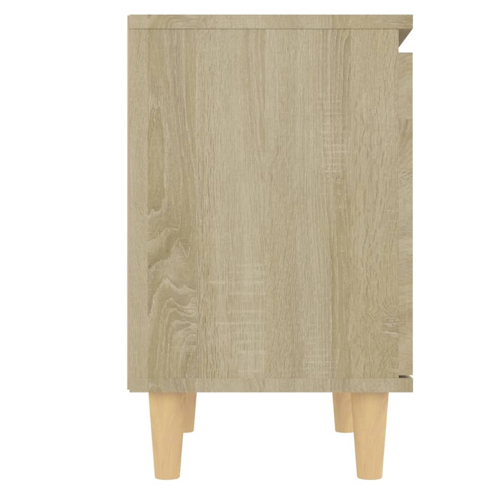 Nachttisch mit Massivholz-Beinen Sonoma-Eiche 40x30x50cm