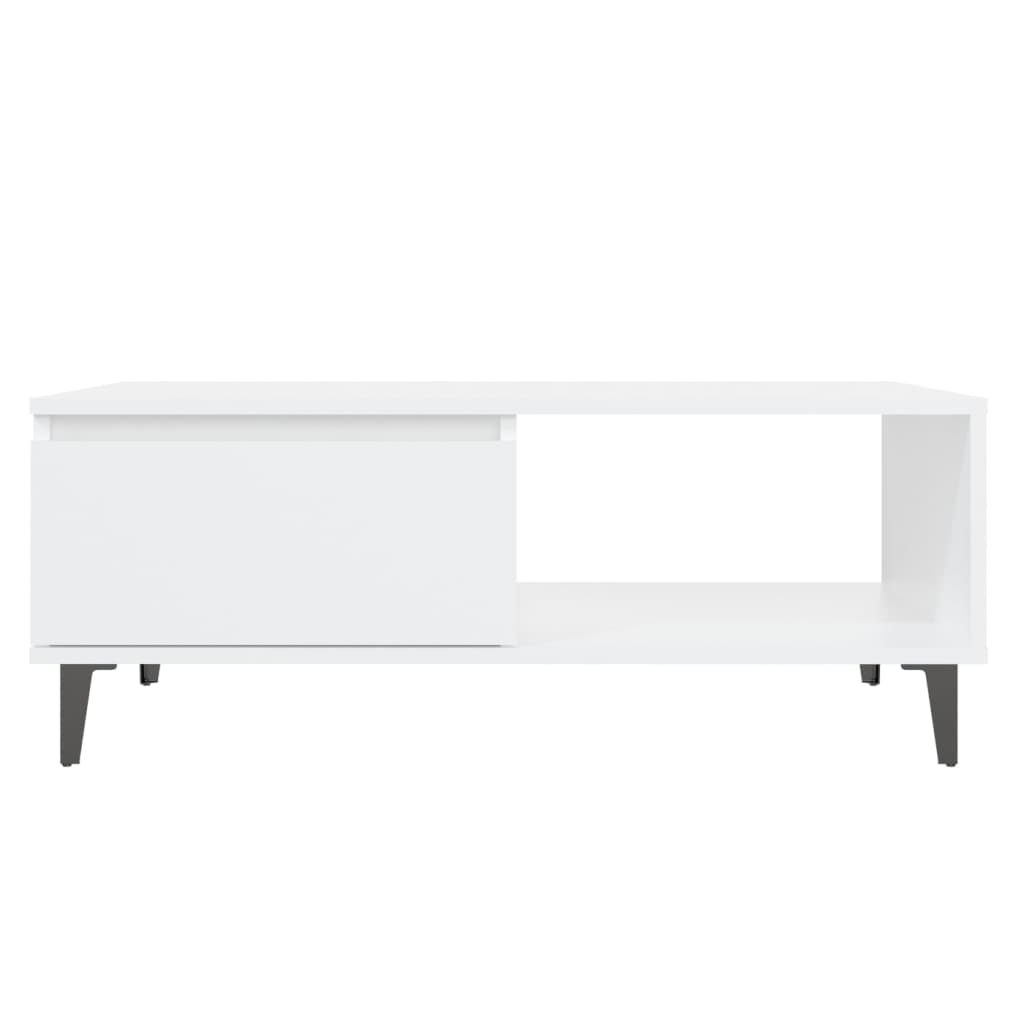 Couchtisch Weiß 90x60x35 cm Holzwerkstoff