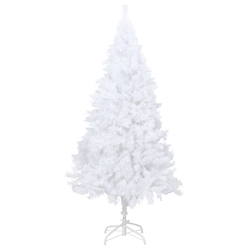 Künstlicher Weihnachtsbaum mit Dicken Zweigen Weiß 120 cm PVC