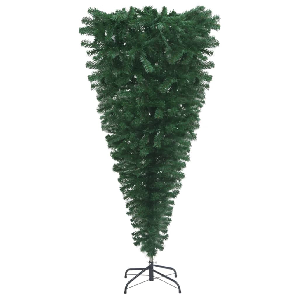 Künstlicher Weihnachtsbaum mit Ständer Umgekehrt Grün 210 cm
