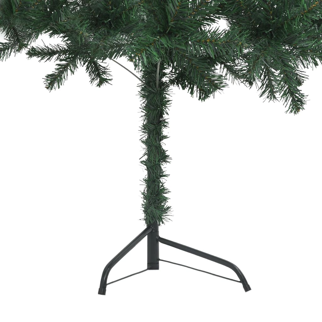 Künstlicher Eck-Weihnachtsbaum Grün 180 cm PVC