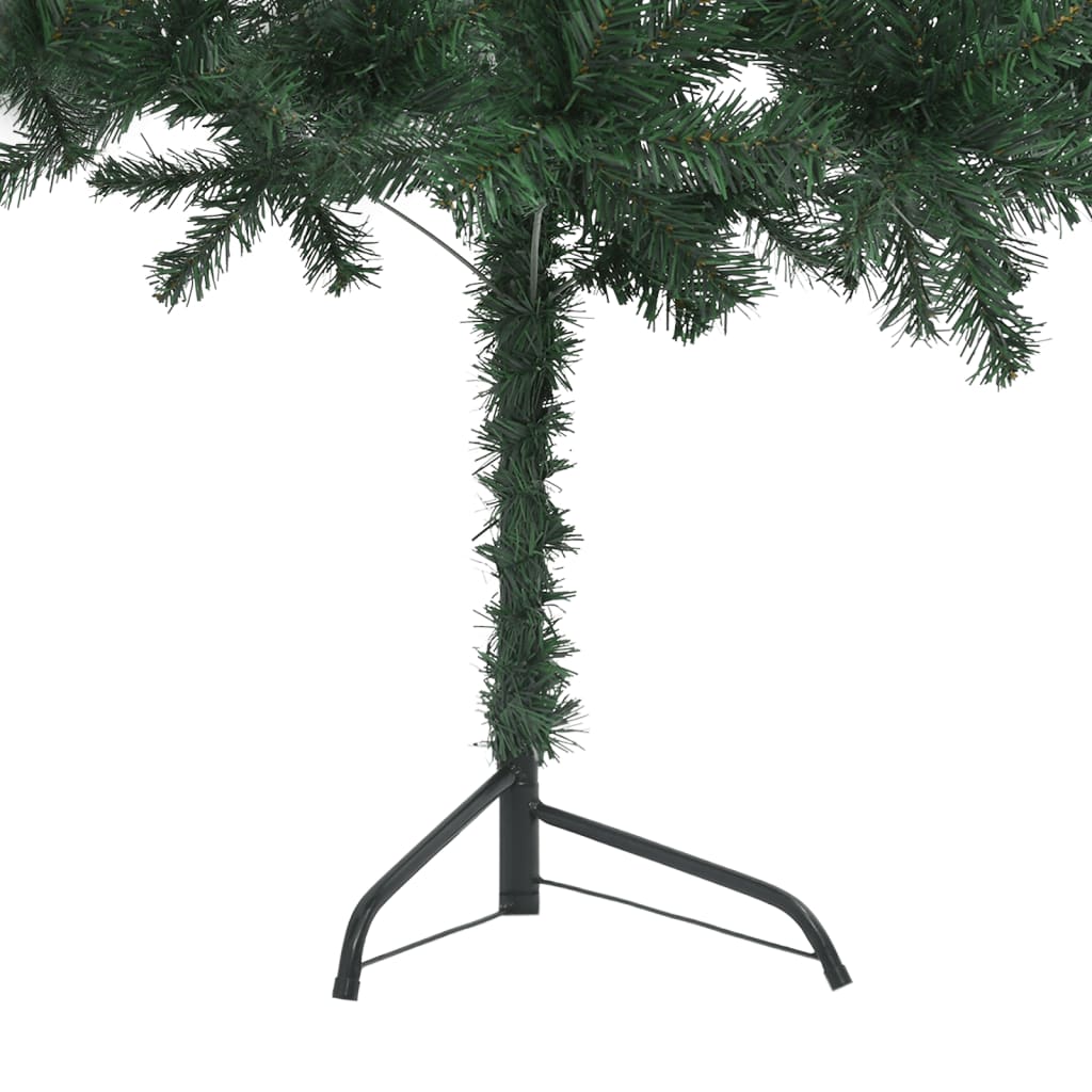 Künstlicher Eck-Weihnachtsbaum Grün 210 cm PVC