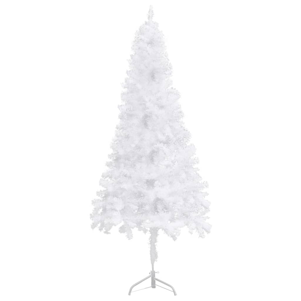 Künstlicher Eck-Weihnachtsbaum Weiß 150 cm PVC