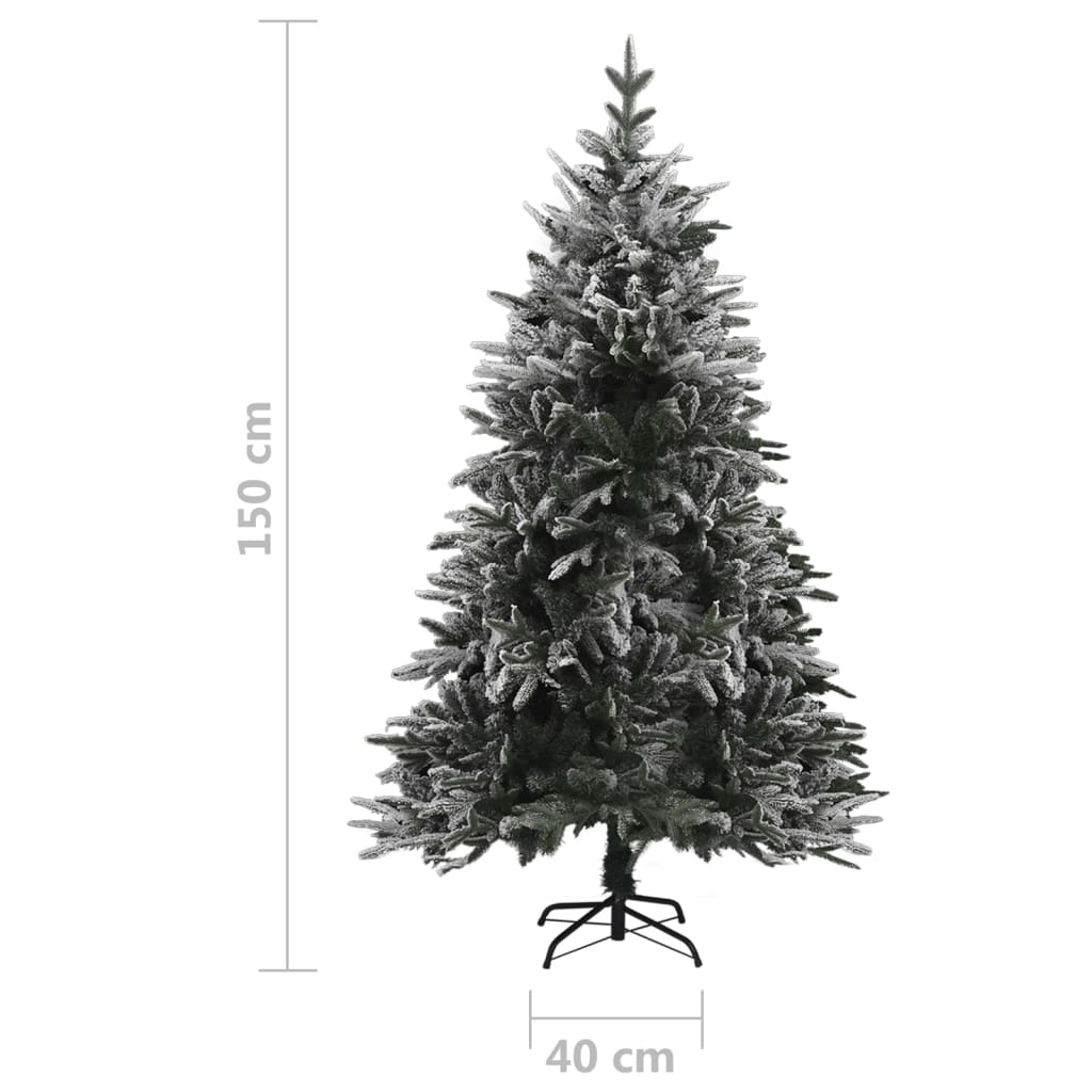 Künstlicher Weihnachtsbaum Beschneit Grün 150 cm PVC PE