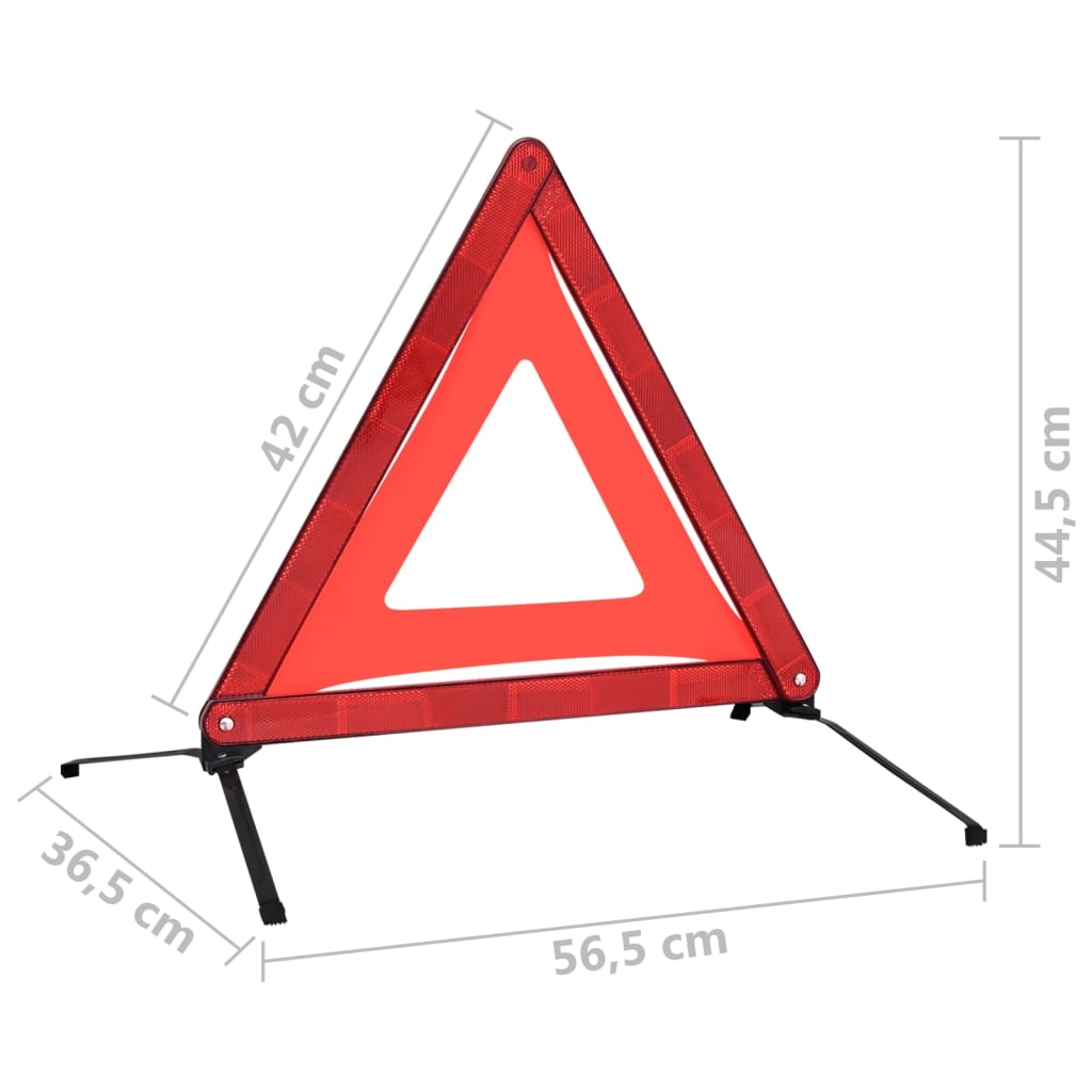 Verkehrswarndreiecke 4 Stk. Rot 56,5x36,5x44,5cm