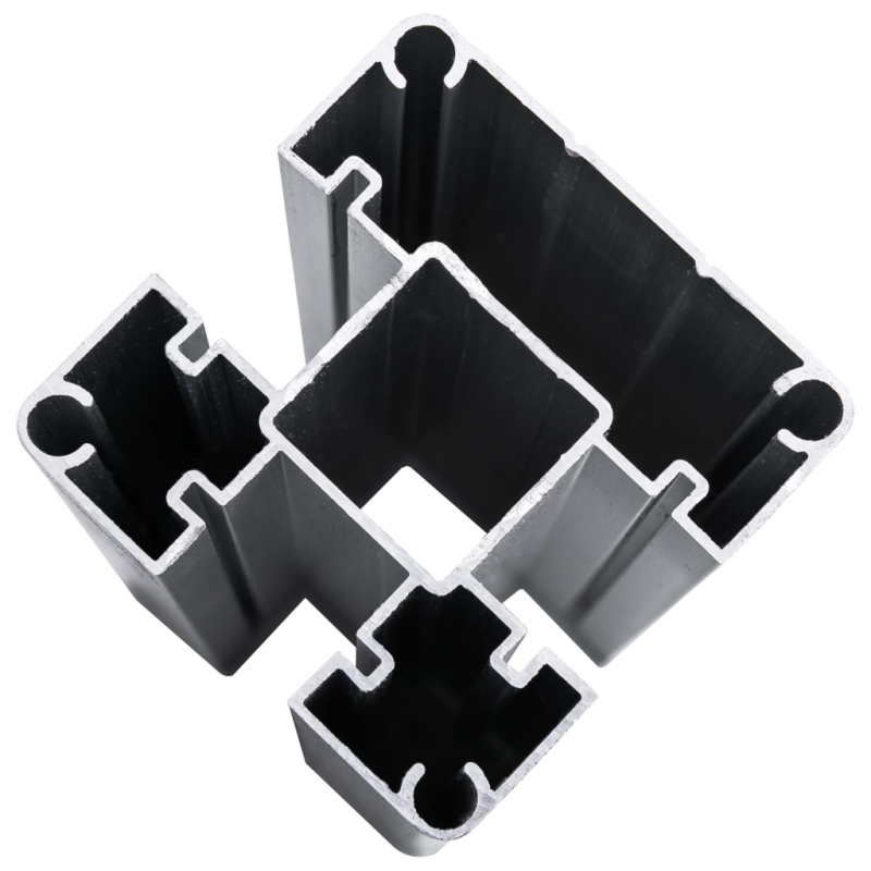 Zaunelement Set WPC 872x146 cm Grau