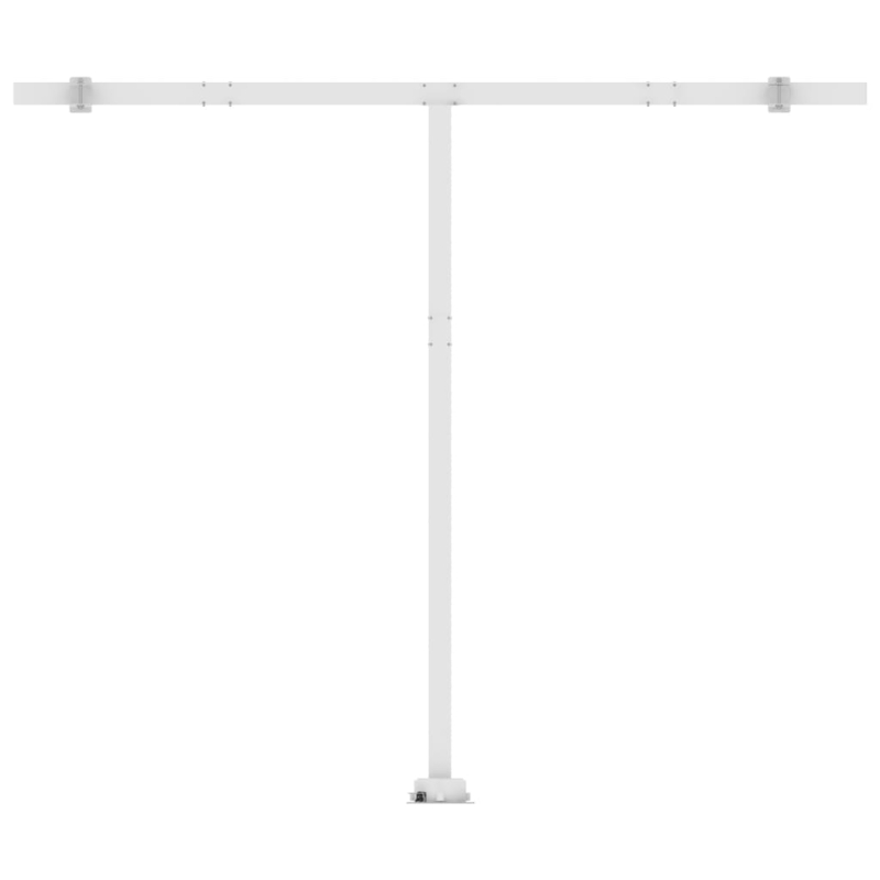 Markise Manuell Einziehbar mit LED 350x250 cm Gelb Weiß