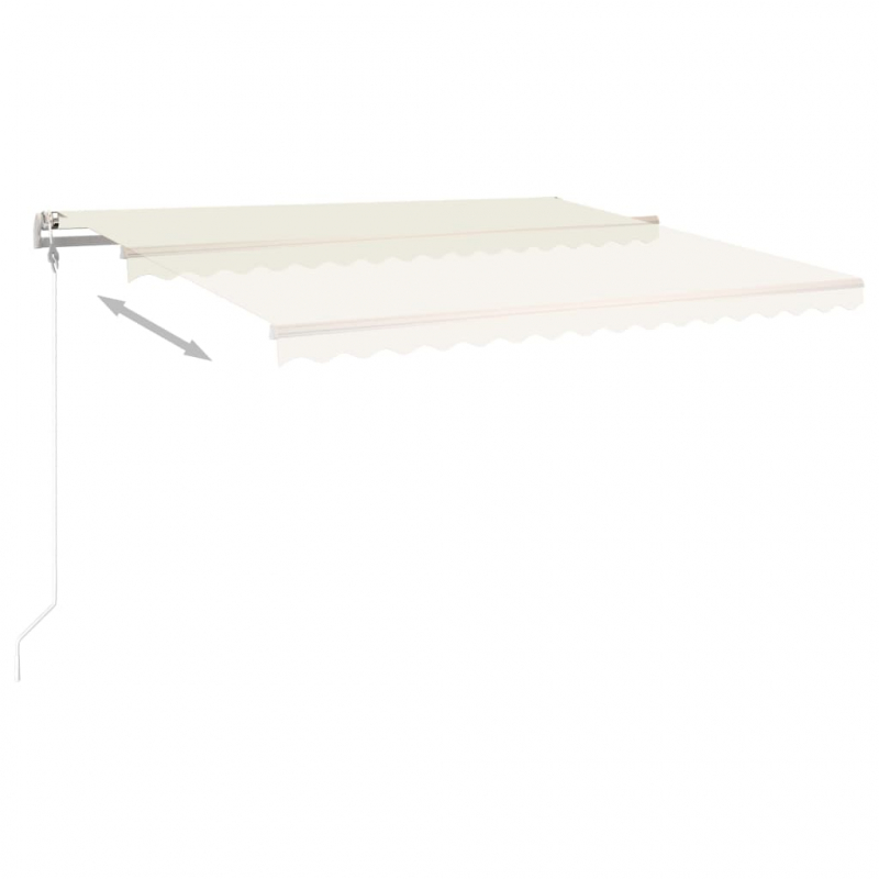 Standmarkise Manuell Einziehbar 450x300 cm Creme