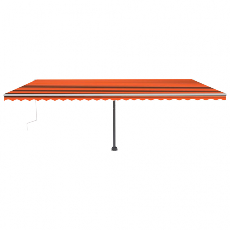 Standmarkise Manuell Einziehbar 600x300 cm Orange/Braun