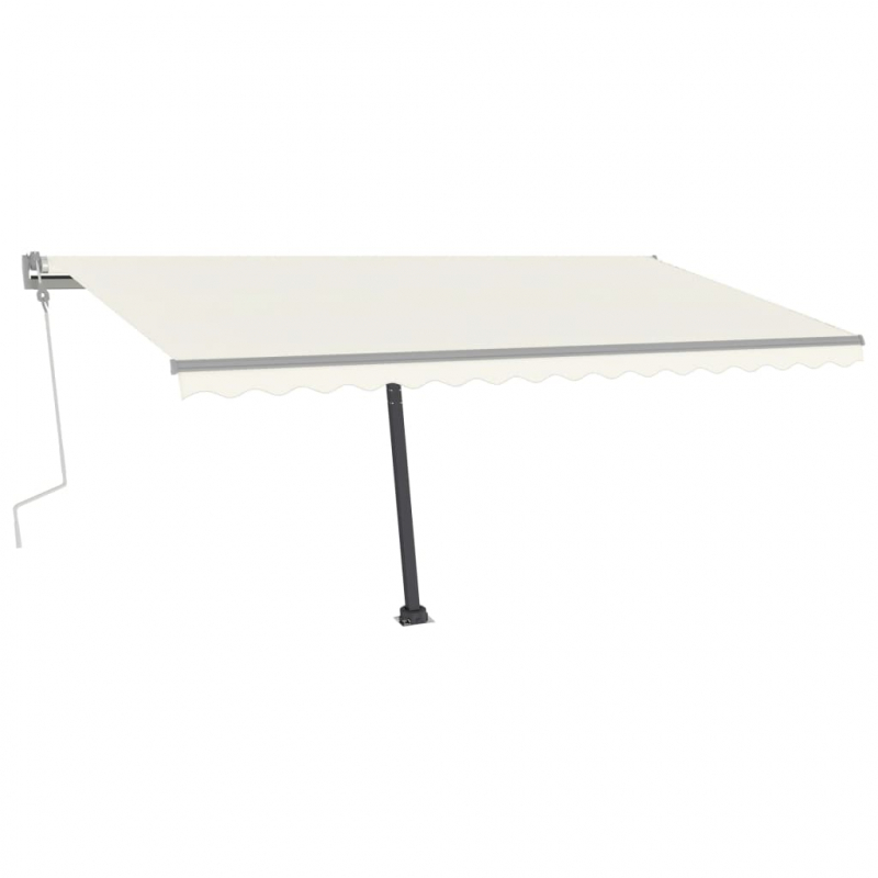 Standmarkise Manuell Einziehbar 450x350 cm Creme