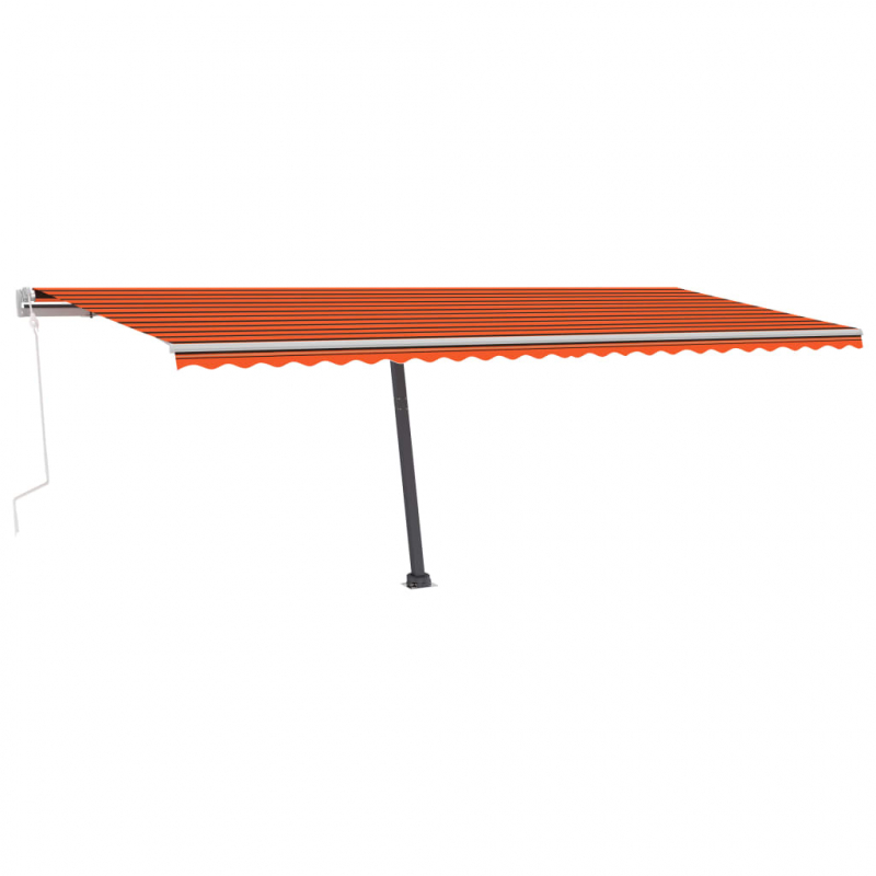 Standmarkise Manuell Einziehbar 600x350 cm Orange/Braun