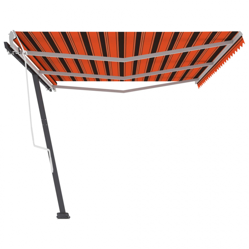 Standmarkise Manuell Einziehbar 600x350 cm Orange/Braun