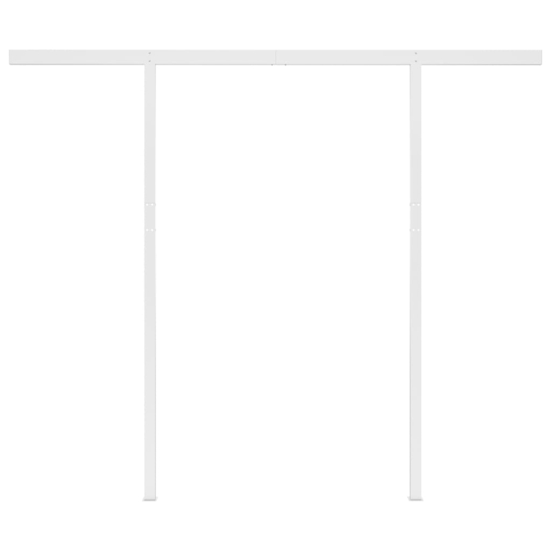 Markise Manuell Einziehbar mit LED 3x2,5 m Orange und Braun
