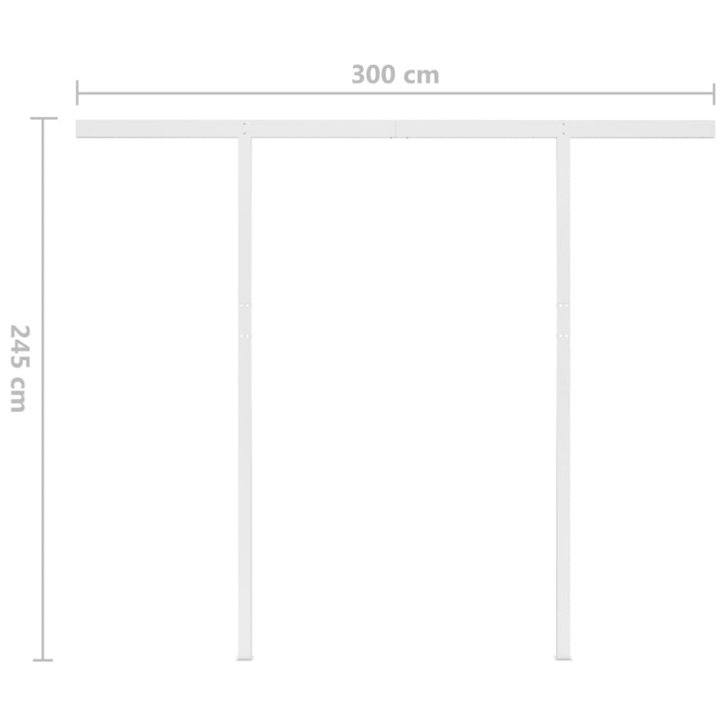 Markise Manuell Einziehbar mit LED 3,5x2,5 m Anthrazit