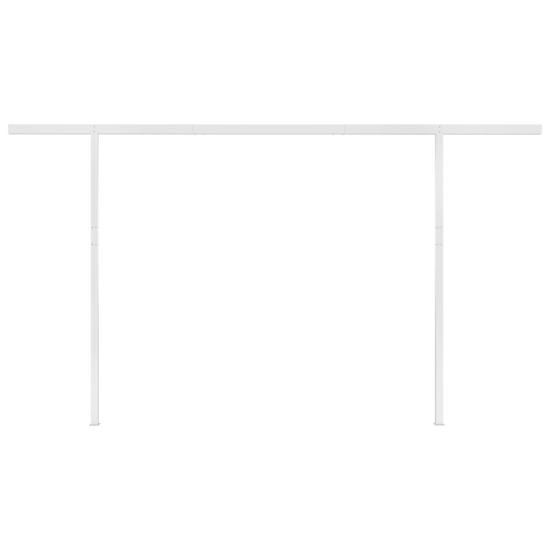 Markise Manuell Einziehbar mit LED 4,5x3 m Anthrazit