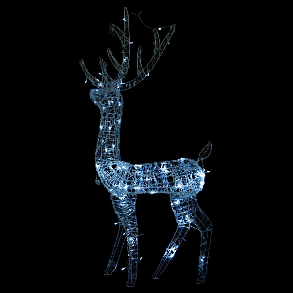 LED-Rentier Acryl Weihnachtsdeko 140 LEDs 120 cm Kaltweiß