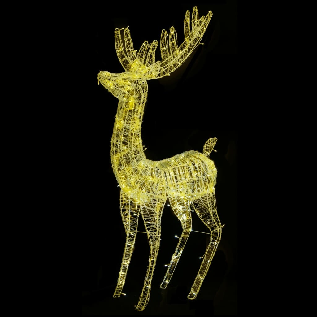 LED-Rentier XXL Acryl Weihnachtsdeko 250 LED 180 cm Warmweiß