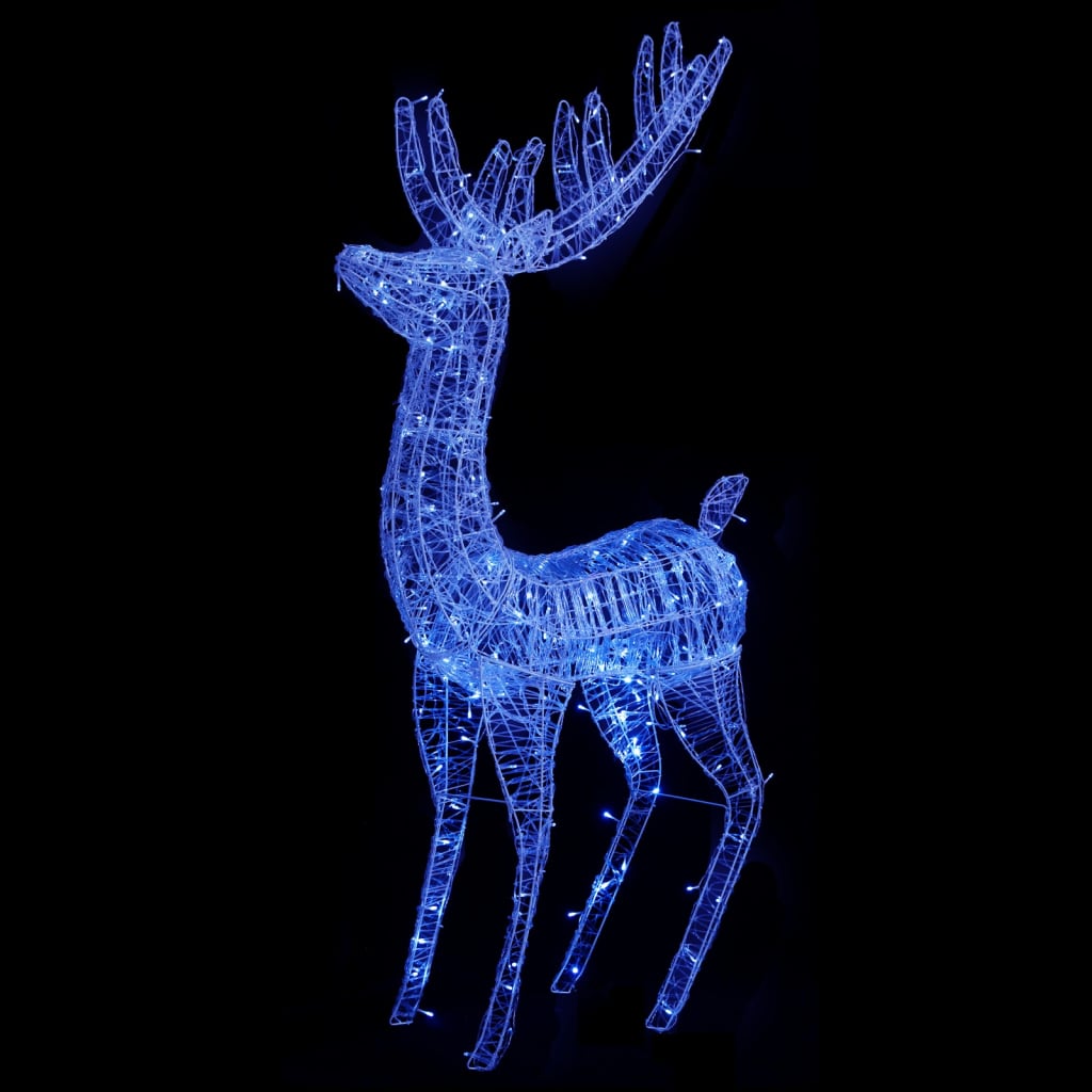 LED-Rentier XXL Acryl Weihnachtsdeko 250 LED 180 cm Blau