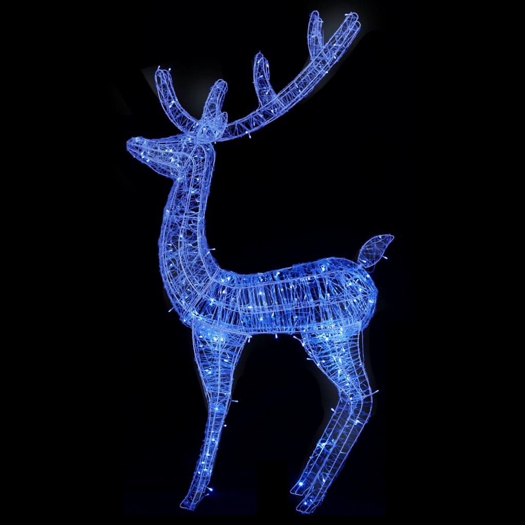 LED-Rentier XXL Acryl Weihnachtsdeko 250 LED 180 cm Blau