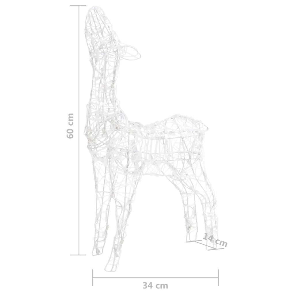 LED-Rentier-Familie Weihnachtsdeko Acryl 160 LED Warmweiß