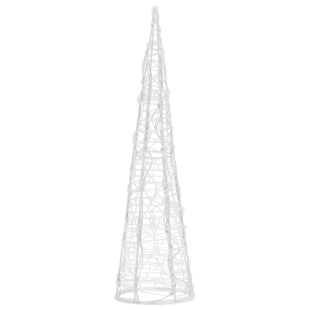 LED-Kegel Acryl Weihnachtsdeko Pyramide Warmweiß 60 cm