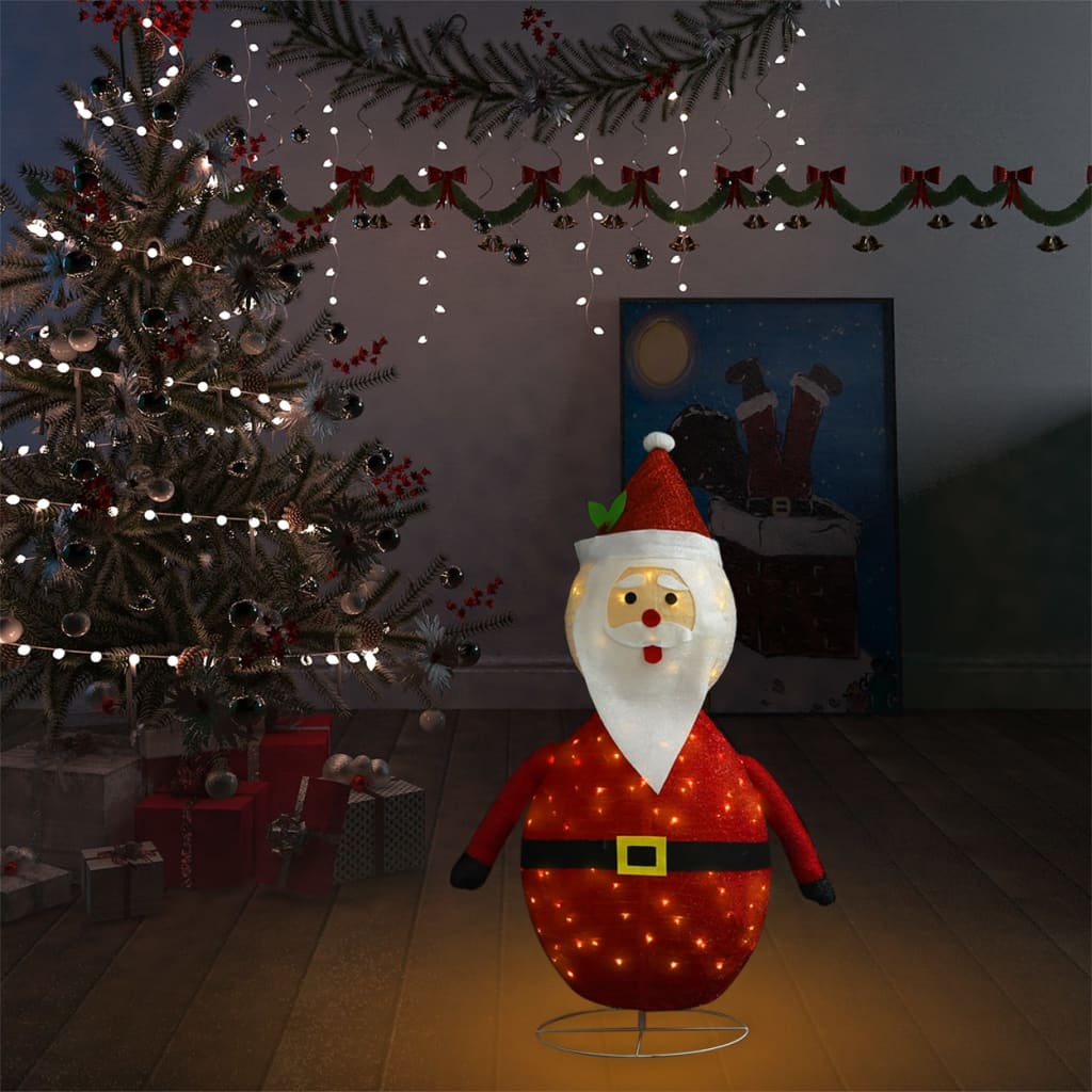 Weihnachtsdeko Weihnachtsmann LED Luxus-Stoff 90 cm