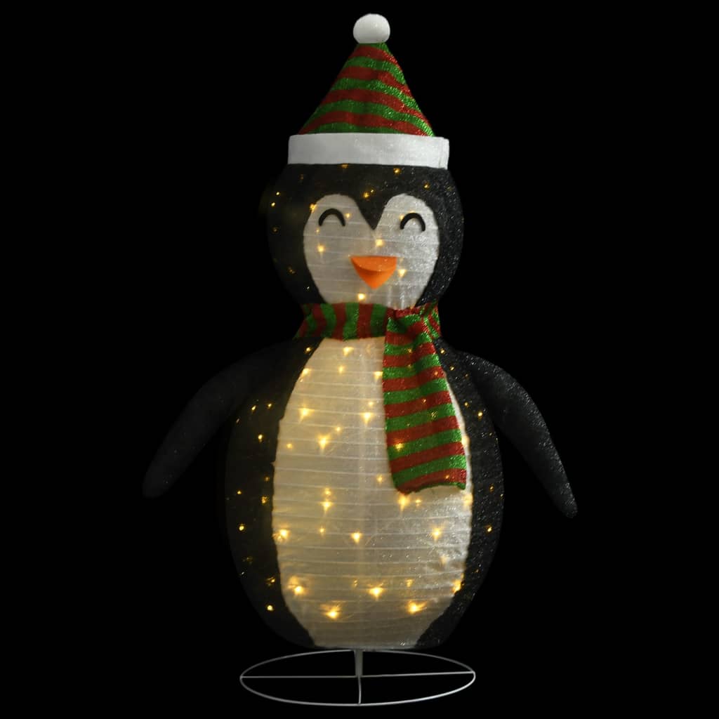 Weihnachtsdekoration Pinguin-Figur LED Luxus-Gewebe 60 cm