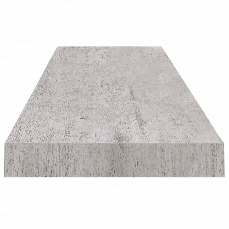 Schweberegale 2 Stk. Betongrau 90x23,5x3,8 cm MDF