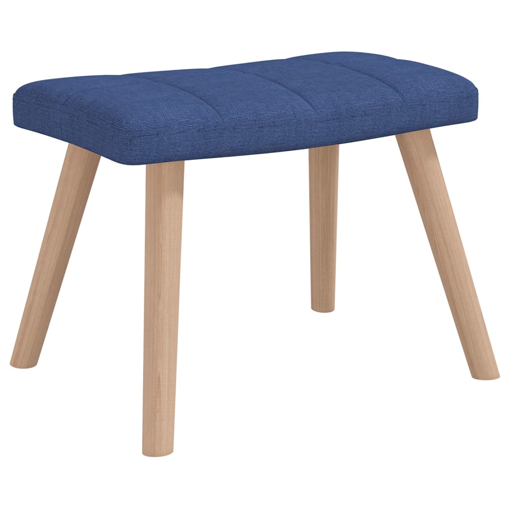 Schaukelsessel mit Hocker Blau Stoff