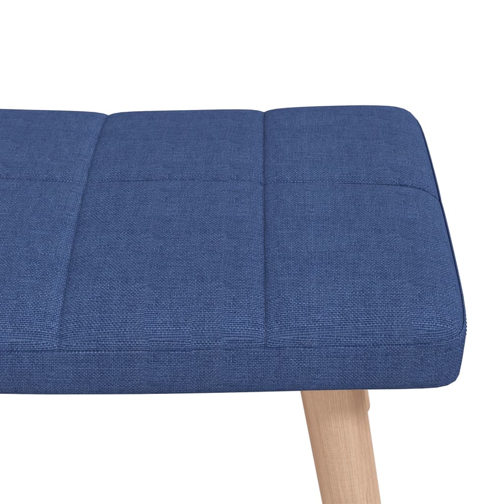 Schaukelsessel mit Hocker Blau Stoff