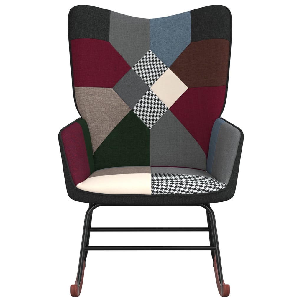 Schaukelsessel mit Hocker Patchwork Stoff