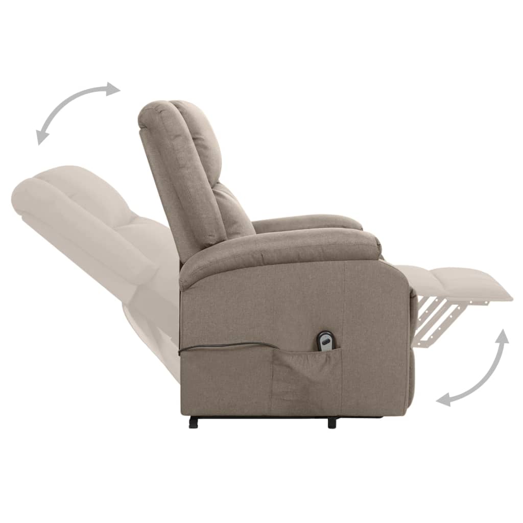 Aufstehsessel Taupe Stoff
