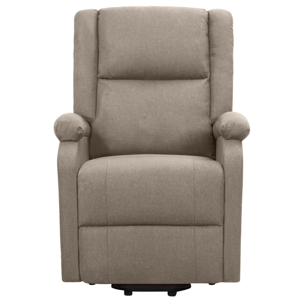 Massagesessel mit Aufstehhilfe Taupe Stoff