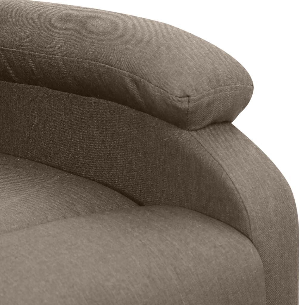 Massagesessel mit Aufstehhilfe Taupe Stoff