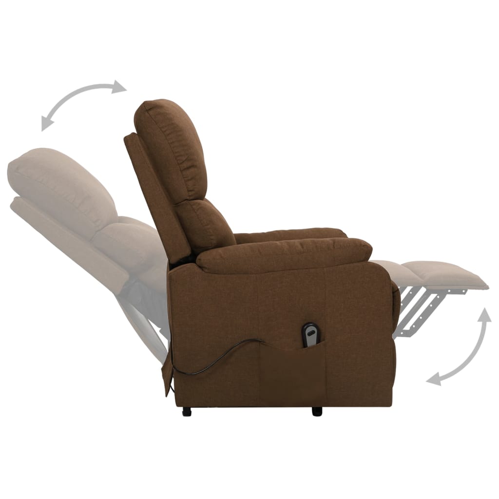 Aufstehsessel Braun Stoff
