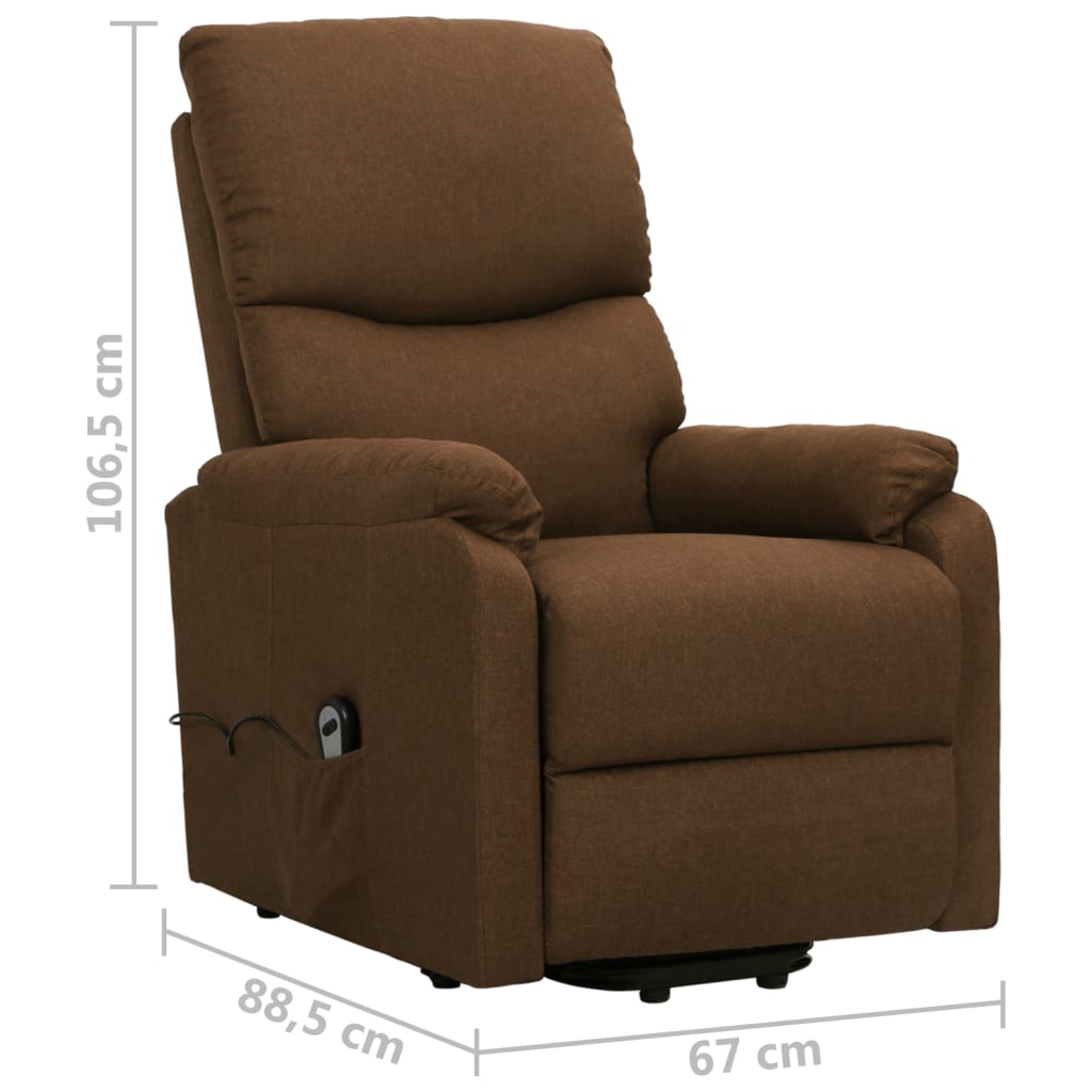 Aufstehsessel Braun Stoff