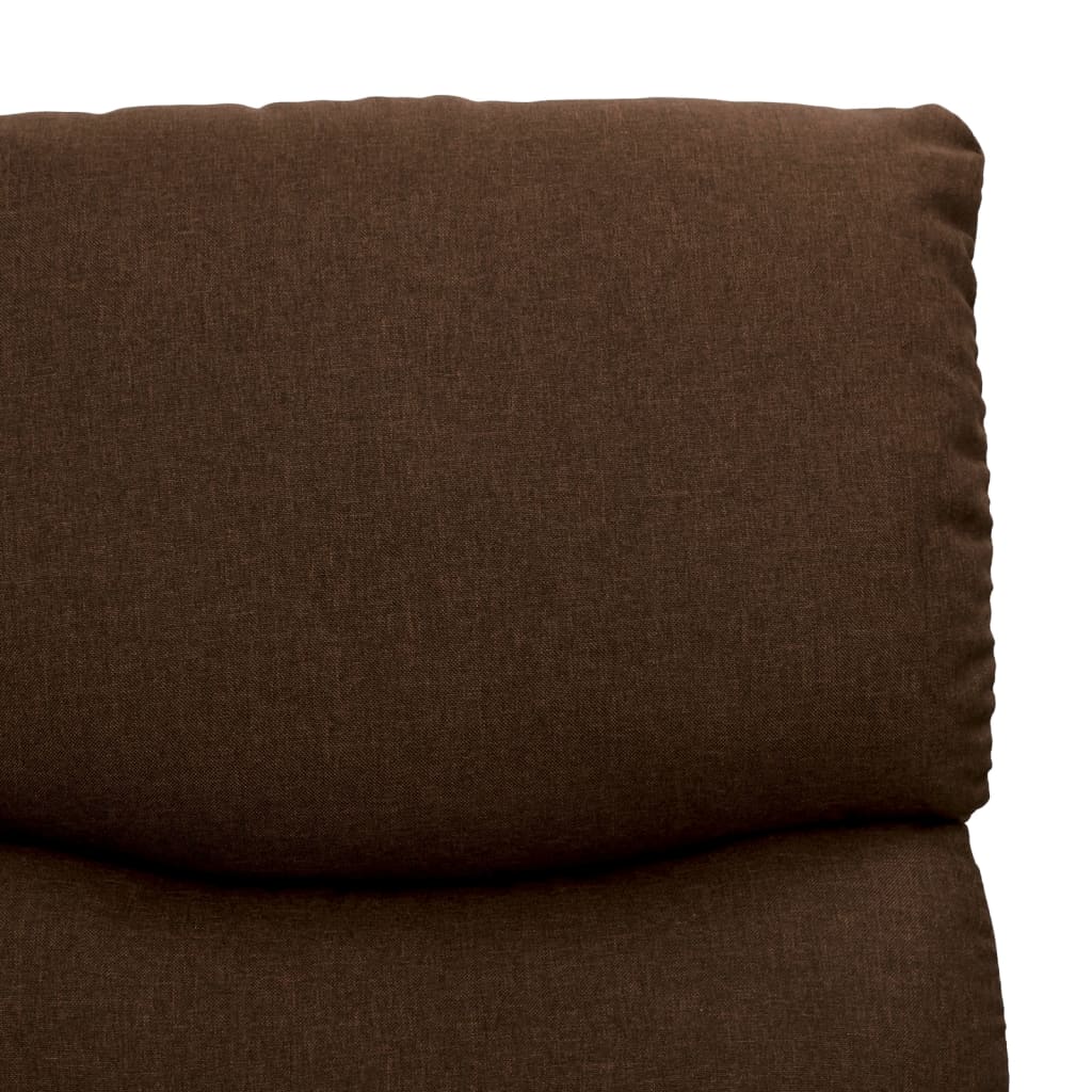 Massagesessel mit Aufstehhilfe Dunkelbraun Stoff