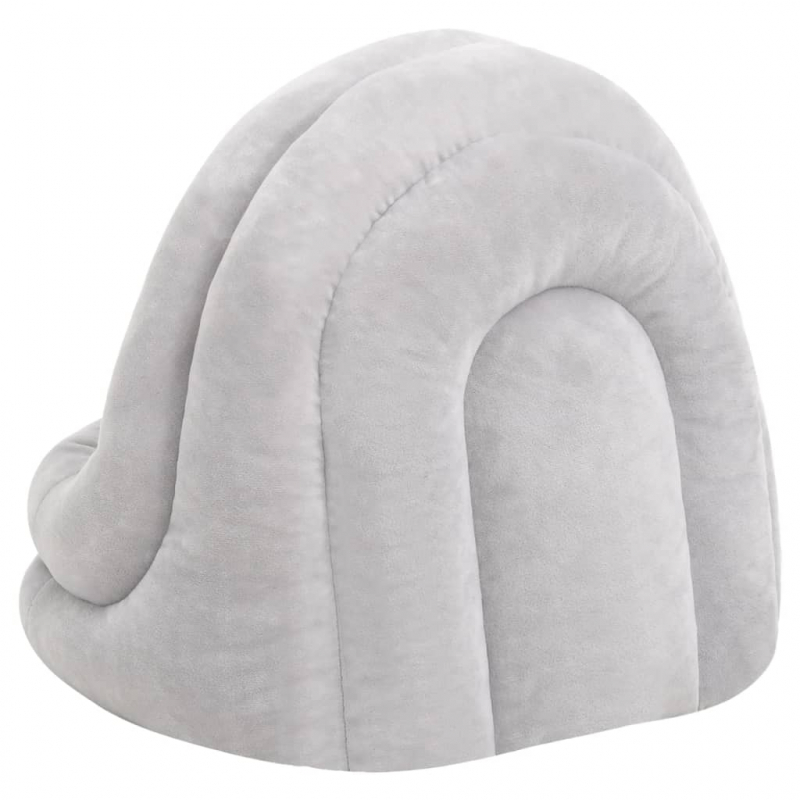 Katzenbett 40x40x35 cm Grau und Creme