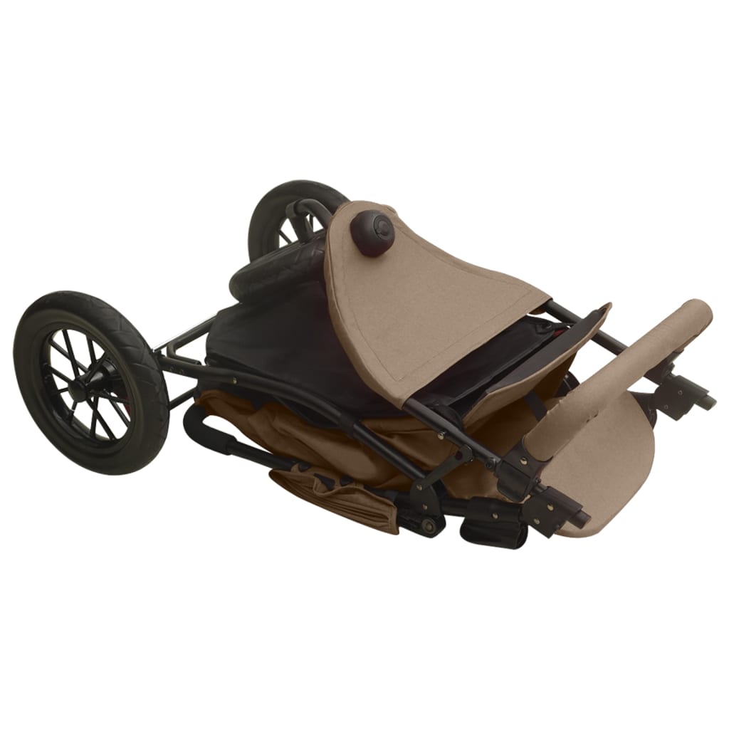 Kinderwagen Taupe Stahl