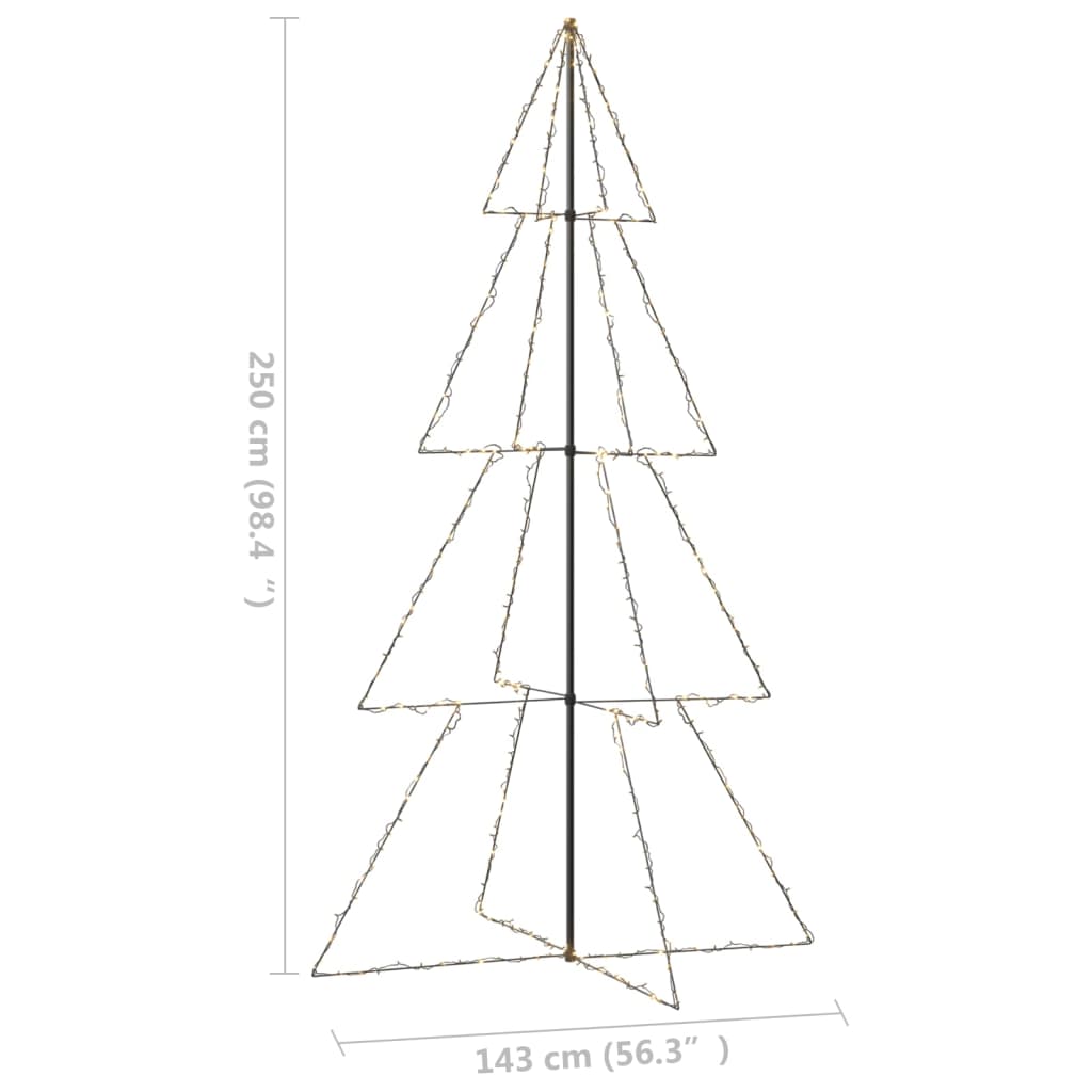 Weihnachtsbaum in Kegelform 360 LEDs Indoor Outdoor 143x250 cm