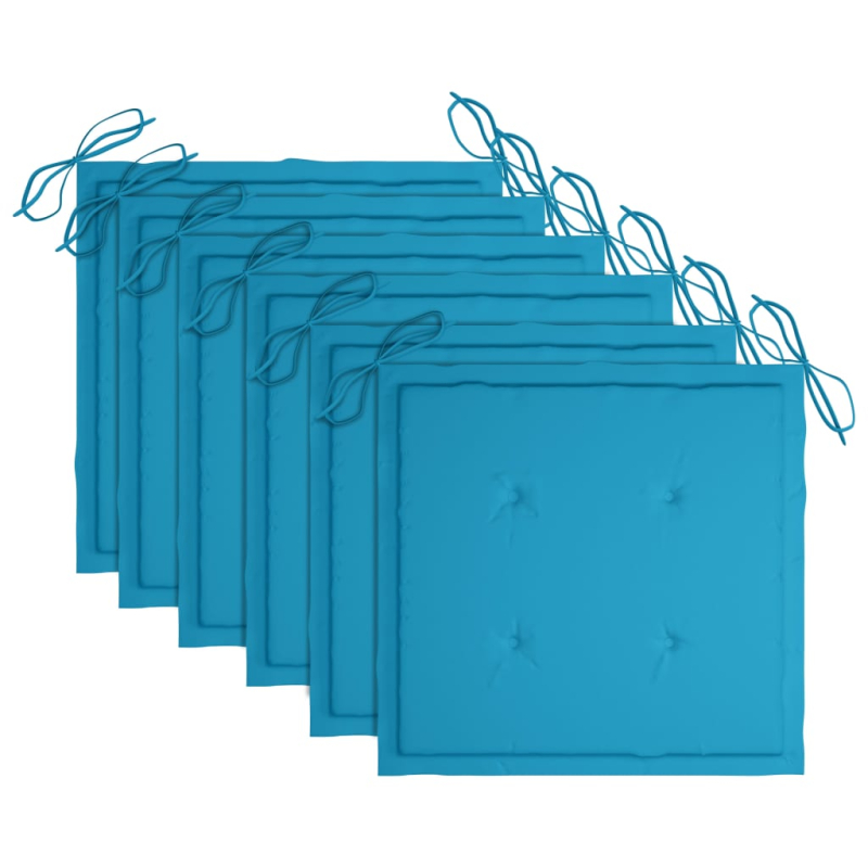 Klappbare Gartenstühle mit Kissen 6 Stk. Massivholz Teak