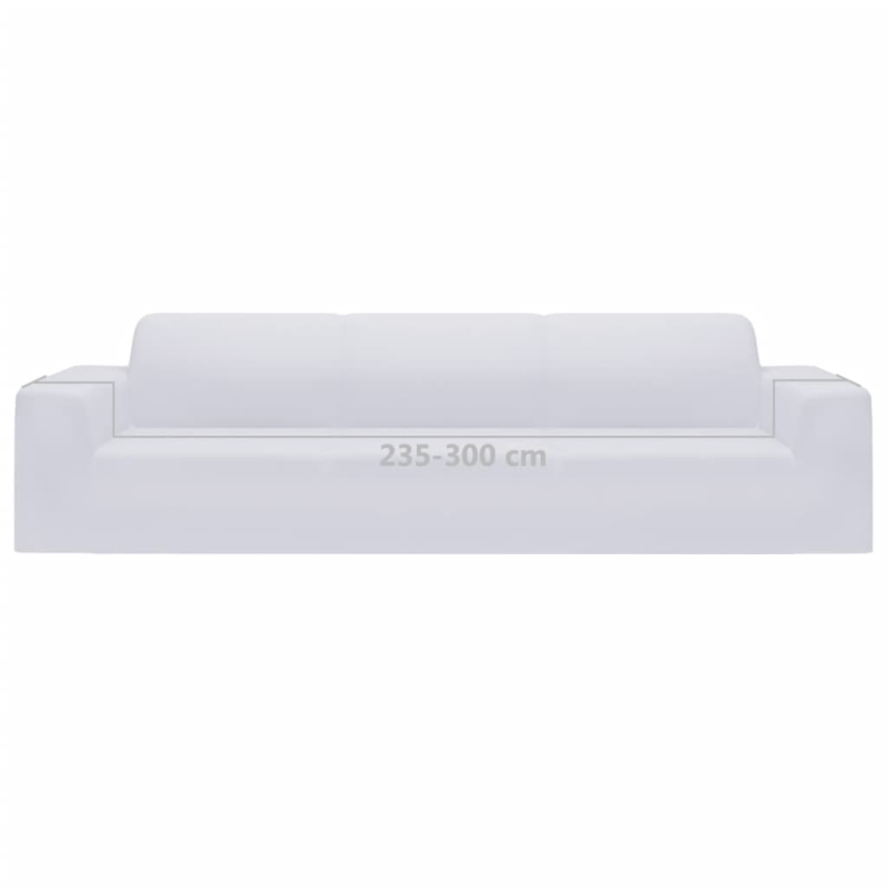 Stretch Sofahusse 4-Sitzer Weiß Polyester-Jersey