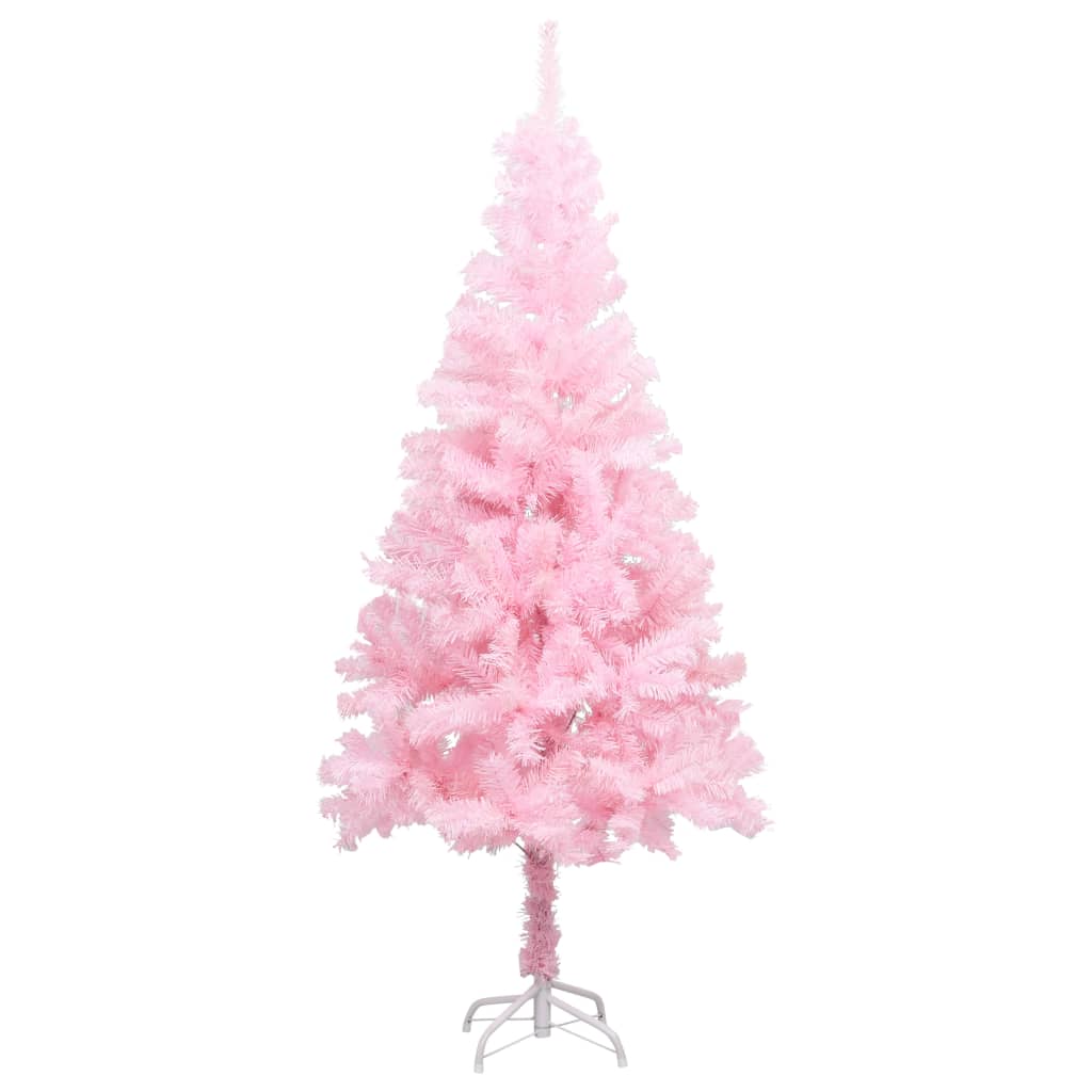 Künstlicher Weihnachtsbaum mit Beleuchtung & Kugeln Rosa 180cm