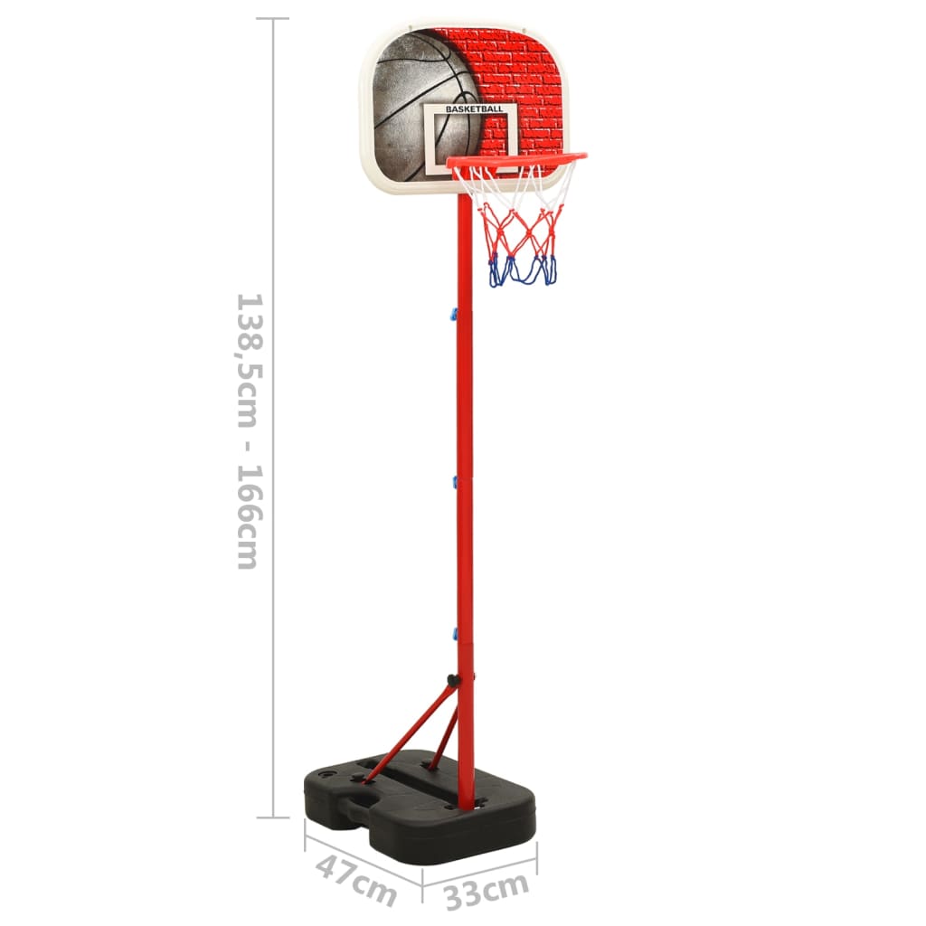 Tragbares Basketball-Spielset Verstellbar 138,5-166 cm