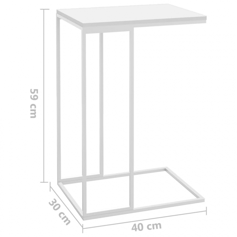 Beistelltisch Weiß 40x30x59 cm Holzwerkstoff