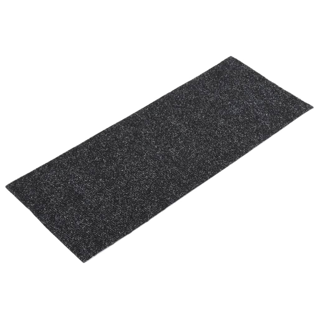 Selbstklebende Treppenmatten 15 Stk. Rechteckig 60x25cm Schwarz