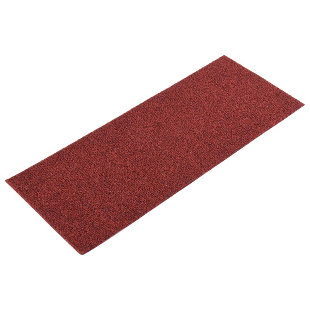 Selbstklebende Treppenmatten 15 Stk. Rechteckig 60x25 cm Rot