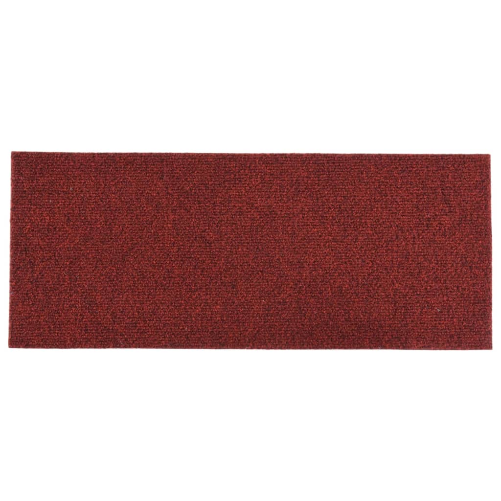 Selbstklebende Treppenmatten 15 Stk. Rechteckig 60x25 cm Rot