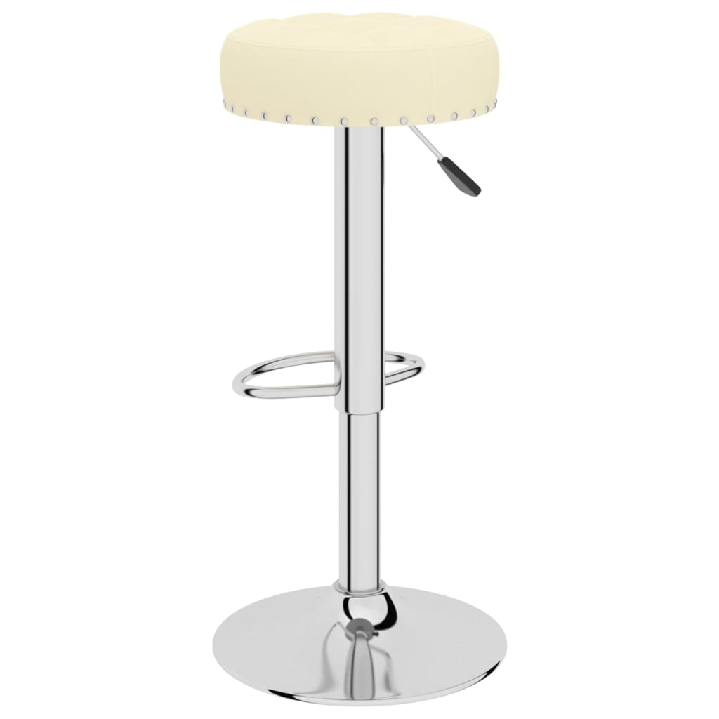 Barhocker 2 Stk. Creme Stoff