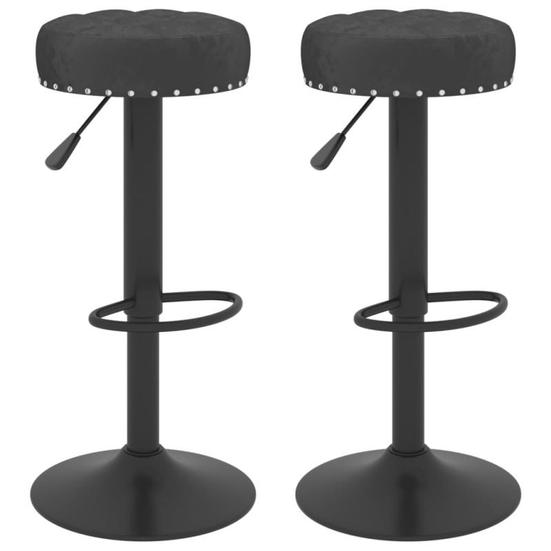 Barhocker 2 Stk. Schwarz Samt